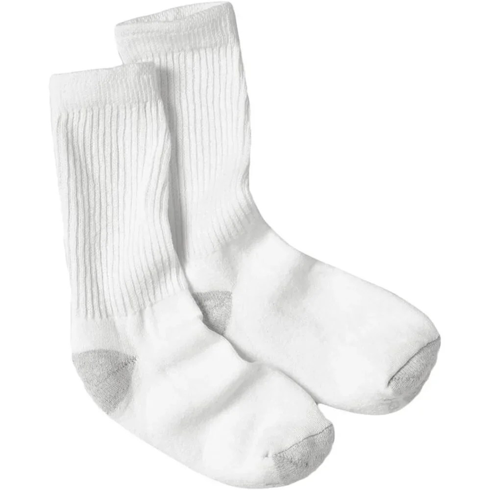 🆕Hanes Moisture-Wicking Socks Women White Value Crew Soft Cool fabric Socks